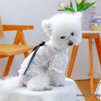 Pet Dog Áo Sơ Mi Ngọt Ngào Họa Tiết Hoa Nơ Chó Con Áo
