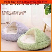 Pet Groove Vòng Groove Nửa kèm theo vỏ Groove Thu đông ấm mèo Groove Nửa bao quanh Dog Groove Pet Bed