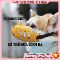Pet Night Rọ mõm chó silicon, hình sừng tê giác, bảo vệ miệng chó và ngăn chó sủa