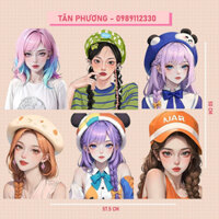 Pet Phôi In Ủi Áo Hình CÔ GÁI , Có In Hình Theo Yêu Cầu, Phôi Hình In Ủi Nhiệt Quần Áo TÂN PHƯƠNG S15