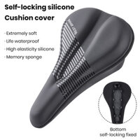 Pet Xe Đạp Bọc Ghế 3D Mềm Dày Bọt Biển Xe Đạp Yên Ghế Tự Khóa Silicone Đi Xe Đạp Miếng Đệm Đệm