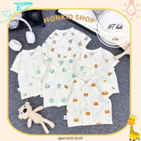 {PETIT LOẠI 1} Combo 5 áo sơ sinh cộc tay PETIT HT, mềm mại thấm hút mồ hôi cho bé sơ sinh 0-9 tháng