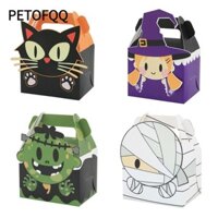 Petofqq 24 Chiếc Bánh Quy Hộp Quà Tặng Trẻ Em Lừa Hoặc Điều Trị Halloween Trang Trí Túi Quà Tặng