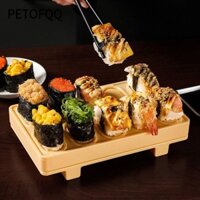 Petofqq Bộ Thiết Bị Làm Sushi, Chống Dính 10 Khoang Kimbap Sushi Cuộn Khuôn, Phụ Kiện Nhà Bếp Đa Năng DIY Bánh Cuộn Khuôn