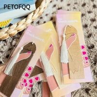 Petofqq Bookmark, Gỗ có kẹp sách tua rua, Văn phòng quà tặng Gag thủ công ngộ nghĩnh