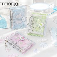 Petofqq Loose Spiral Notebook, Ins Style Nhiều màu sắc Dress-up M5 Binder Journal Book, Sách thẻ rời PVC Mini di động