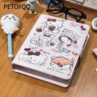 Petofqq Photocard Binder, Album ảnh thần tượng Hello Kitty A5 Kpop 3 inch, Bộ sưu tập thẻ ảnh hoạt hình bằng da PU dung lượng cao