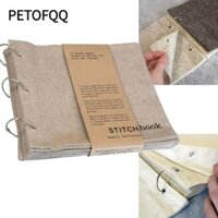 Petofqq Sách phác thảo vải trống, Thiết kế gấp Đạo cụ DIY Sách viết tranh, Sách phác thảo di động tiện dụng Sách chắp vá