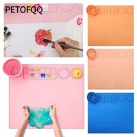 Petofqq Silicone Tranh Thảm Màu Nước Dập Nghệ Thuật Chống Thấm Nước Đồ Dùng Văn Phòng Bảng Sắc Tố