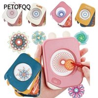 PETOFQQ Thước kẻ bấm huyệt PETOFQQ, Có hộp lưu trữ Đồ chơi vẽ bằng nhựa, Bộ chất lượng cao Bánh răng lồng vào nhau Bánh xe Dụng cụ vẽ tranh Trẻ em