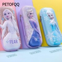 PETOFQQ Túi đựng bút PETOFQ Anna Elsa, Túi đựng bút tinh tế đông lạnh, Phim hoạt hình chống bụi bẩn EVA tổ chức văn phòng phẩm cho bé gái