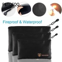 PETOFQQ Túi đựng tài liệu chống cháy Tiền mặt tại nhà Hộp an toàn chống cháy & chống nước