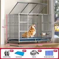 🐱Petorldog🐶 chuồng chó inox 95x65x76 cm 100% hàng dày đủ size có khay inox vệ sinh chuong cho inox chó