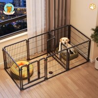 Petorldog Hàng Rào Quây Cho Chó Bộ 7/9 tấm Combo chuồng quây nan ống siêu chắc chắn cho chó lớn kích thước Corgi, Border