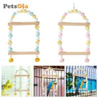 Petsola Chim Xoay Đồ Chơi 2 Tầng Màu Gà Trống Thú Cưng Treo Leo Xích Đu Cho Lovebird Hamster Finches Cockatiel
