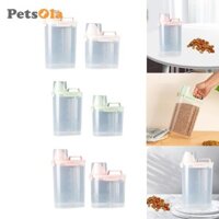 Petsola Chó Bát Hộp Đựng Thức Ăn Cho Chó Có Cốc Đo Cho Thú Cưng Ăn Xô Hộp Đựng Thực Phẩm Thùng Đo Cốc Kín Thùng