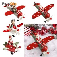 Petsola Trang trí máy bay Giáng sinh Trang trí máy tính để bàn Đồ dùng dự tiệc Cây thông Noel