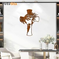 Petsola Treo Tường Gỗ Thánh Giá Tượng Chúa Giêsu Trang Trí Tôn Giáo Tập Thể Cho Văn Phòng Căn Hộ Phòng Ngủ