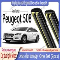Peugeot 508 Cần gạt nước chuyên dụng Peugeot 508 2010 đến 2018 Cần gạt nước dải cao su đôi Sụn gạt nước Kính chắn gió phía trước Khăn lau phía trước im lặng