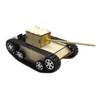 Pezhong DIY Trẻ Em Bằng Gỗ Thí Nghiệm Khoa Học Bộ Dụng Cụ RC Tank 3D Câu Đố