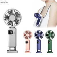 [Pgh] Quạt USB cầm tay di động, Đế quạt chạy bằng pin Bao gồm màn hình kỹ thuật số Quạt Mini có thể sạc lại 90 độ [VN]