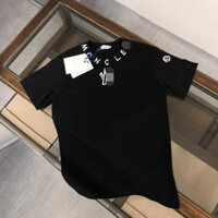 PGNW Moncler Short Sleeve T Men's T-shirt2024Summer New Cotton White T-Shirt Loose Round Neck Half Sleeve