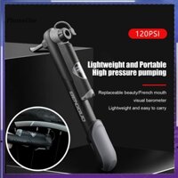 Ph- Bơm Xe Đạp Mini Có Dây Đeo Gắn Vít 120PSI Di Động Áp Lực Cao Đa Năng MTB Đường Núi Xe Đạp Lốp Máy Bơm Hơi Ngoài Trời Khẩn Cấp Máy Bơm Không Khí