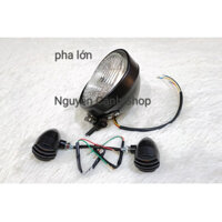 Pha đèn -Classic cafe -có xi nhan-pha đèn và xinhan trước xe máy