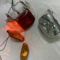 Pha đèn trước xe wave 110 - wave thái 1 bóng -cụm chóa đèn trước  sau xe wave đời 1999 đến 2006