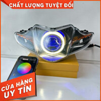 Pha Đèn Wave Rsx 110 Đời Cũ Độ Sẵn Bi E11+ Viền Đen Công Xuất 70w Mắt quỷ App ( Bảo Hành 24 Tháng )