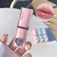 Pha Lê Màu Trong Suốt Sandwich Son Môi Nước Bóng Gương Bề Mặt Lâu Dài Không Phai Màu Dưỡng Ẩm Học Sinh Làm Trắng Môi Mềm Mại