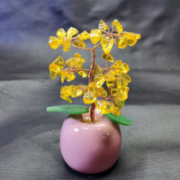 Pha lê tự nhiên Pha lê pha lê Cây may mắn Pha lê may mắn Màu vàng tự nhiên Màu hồng thạch anh tím Cây may mắn Đồ trang trí Cây may mắn Lối vào Phân vùng Bàn làm việc Đồ trang trí xe hơi Orna sáng tạo