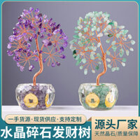 Pha Lê Tự Nhiên Sỏi Kim Cương Bát Cây May Mắn Nhiều Màu Sắc Pha Lê Cây Sự Sống Nhà Để Bàn Trang Trí Cây Pha Lê Đồ Trang Trí
