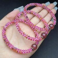 Pha Lê Tự Nhiên Thạch Anh Dâu Hạt Vòng Tay Handmade Chữa Bệnh Pha Lê Trang Sức Co Giãn Lắc Tay Trẻ Em Quà Tặng Sinh Nhật 1 Chiếc