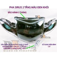Pha led 2 tầng sirius MÀU ĐEN KHÓI-Tặng kèm xi nhan