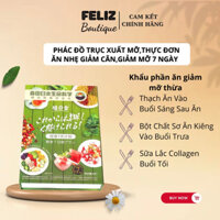 PHÁC ĐỒ TRỤC XUẤT MỠ GIẢM CÂN - Thực Đơn Ăn Nhẹ 7 Ngày - Bổ Sung Collagen, Chất Xơ Ăn Kiêng, Enzym Trái Cây