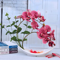 Phalaenopsis Hoa Giả Bộ Pu Cảm Thấy Hoa Nhựa Nhân Tạo Chậu Trồng Chậu Trồng Chậu Bàn Phòng Khách Trang Trí Nội Thất Sắp Xếp