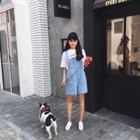 (phamthanh5286) Yếm jeans túi trước