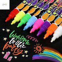 Phần 12 Cái / bộ 12 Màu Phấn Lỏng Xóa Được, Bút Bảng Phấn Quảng Cáo LED Không Độc Hại, Đồ Dùng Nghệ Thuật DIY An Toàn Nhanh Khô Bảng Viết Bút Đánh Dấu Thủy Tinh