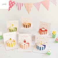 Phần 6 Thẻ Bánh Sinh Nhật 3D, Thiệp Chúc Mừng Sinh Nhật Gấp Bật Lên, Bưu Thiếp Phước Lành Với Phong Bì Viết Tay Cảm Ơn Bạn Thẻ Quà Tặng Phụ Kiện Tiệc