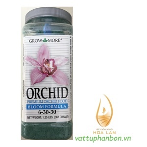 Phân bón Grow More Orchid 6-30-30 kích thích ra hoa- chuyên dùng cho lan nhập khẩu Mỹ Growmore hũ 567 gram