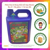 Phân bón hữu cơ AE Phù Sa Anh Em  rong biển bổ sung Humic giúp ra rễ, hạ phèn, cải tạo đất ( Can 5L