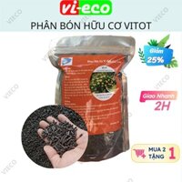 Phân bón hữu cơ VITOT 2KG, bổ sung dinh dưỡng cho hoa, cây cảnh, cây ăn quả, rau xanh VIECO
