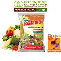 Phân Bón Kali Bo Greenhome, Gói 25g, Kích Thích Ra Hoa, Giảm Rụng Trại Non, Nuôi Quả To, Chắc Ruột, Tăng Độ Ngọt - PHÂN KALI BO 25GR