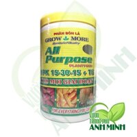 Phân bón lá Grow More [All Purpose PlantFood] - NPK 15-30-15+TE - Cho mọi giai đoạn - #389A# - 500g