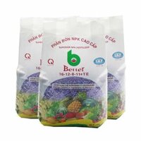 Phân bón NPK cao cấp 16-12-8-11 TE Better tím 1kg - Hiệu lực ở các thời kỳ: đâm chồi phát triển cành lá và ra bông kết trái