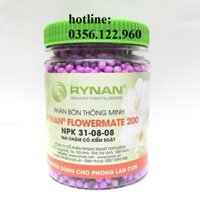 PHÂN BÓN TAN CHẬM THÔNG MINH CÓ KIỂM SOÁT RYNAN FM 200 (31-08-08) lọ 150g cho lan con