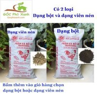 Phân gà hữu cơ vi sinh gói 2kg có dạng bột và dạng viên nén