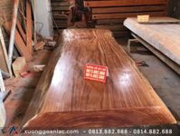 Phản gỗ gõ đỏ nguyên tấm siêu khủng 400x170x24cm (Anh Quyết, Hải Phòng)