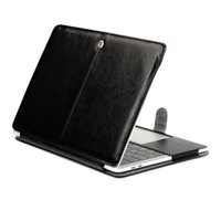 Phản hồi tốt Crazy Horse Họa tiết Ngang Flip Leather PU Case cho MacBook Pro 13.3 inch A1989
